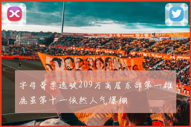 字母哥票选破209万高居东部第一雄鹿虽第十一依然人气爆棚